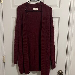 Universal Thread Maroon Cardigan Sweater